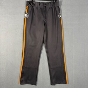 VROBI Baseball Pants Mens 30 Black Leathernecks Baseball Orange Stripe Athletic